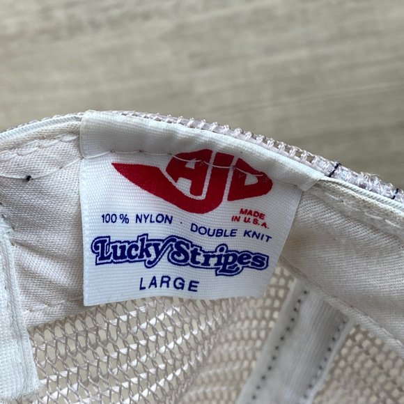 Oakland Raiders AJD Lucky Stripes NFL Vintage 80's Trucker Snapback Cap Hat - Picture 5 of 6